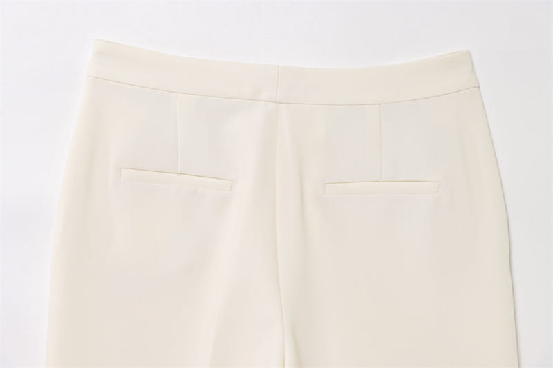 Thin Scarf Lapel Blazer Straight-leg Pants