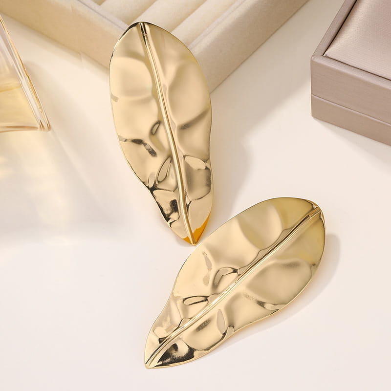 Alloy Leaf Earrings