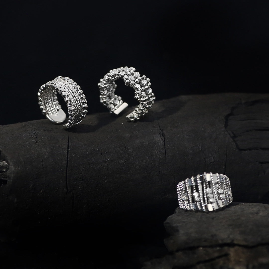 High-grade Light Luxury Non-fading Open Cold Style Bracelet Ring - Norellé