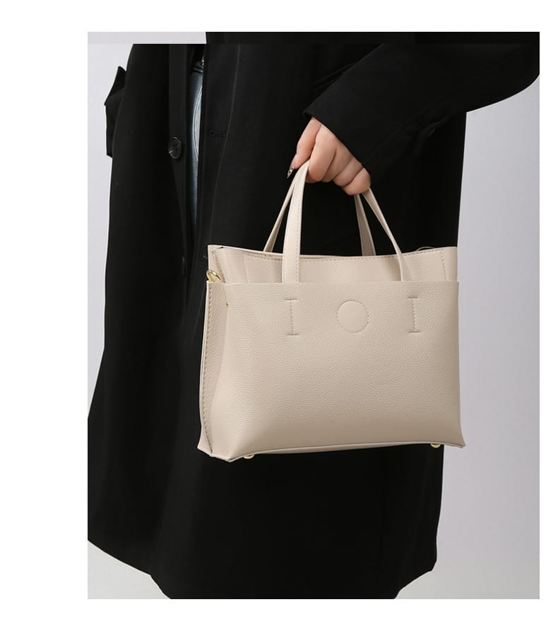 Tote Bag Large Capacity Multi-compartment Soft Surface Messenger