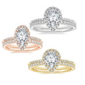 S925 Inlaid Water Drop Pear-shaped Zircon Women's Ring - Norellé