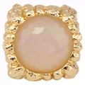 Large Resin Gemstone Open Ring Female Mid-ancient Wide Version Gold - Norellé