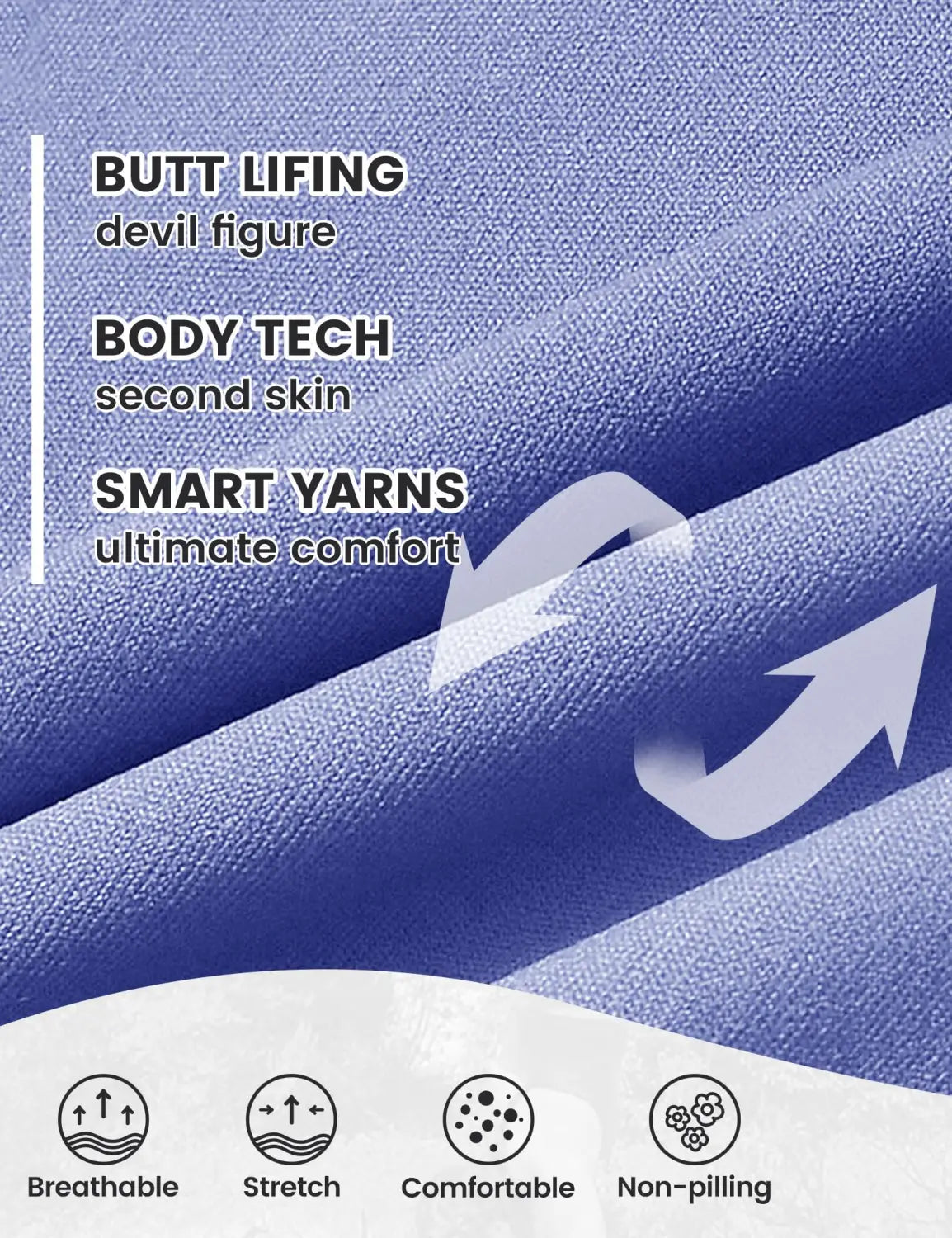 Yoga Pants - Five Points High Waist Seamless Solid Color Haze Blue