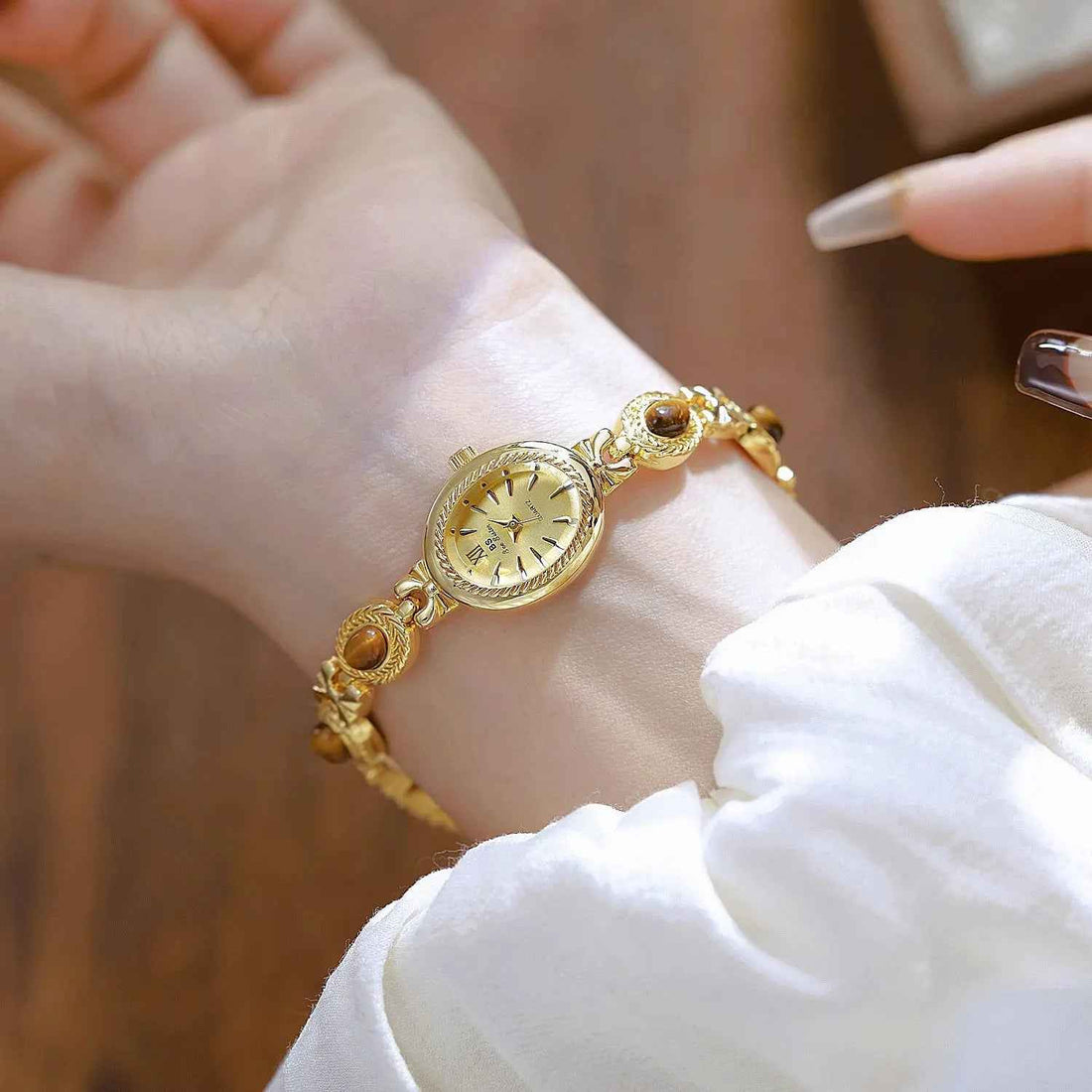 Natural Tigereye Maillard Advanced Chain Watch - Norellé