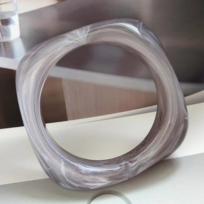 Acrylic Bracelet Exaggerated Ins Style Irregular Translucent - Gray - electronic accessories
