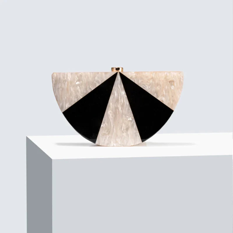 Acrylic Shoulder Crossbody Bag Clutch - Champagne / 20X4.5X11.5CM