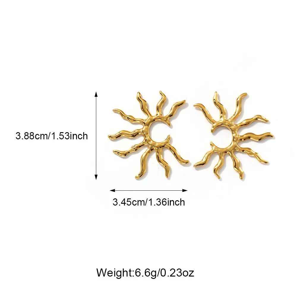 Colorfast Ornament High-grade Fashion Special-interest Simple Starfish Conch Sun Earrings - Norellé