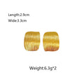 Square Striped Stainless Steel Earrings - Norellé