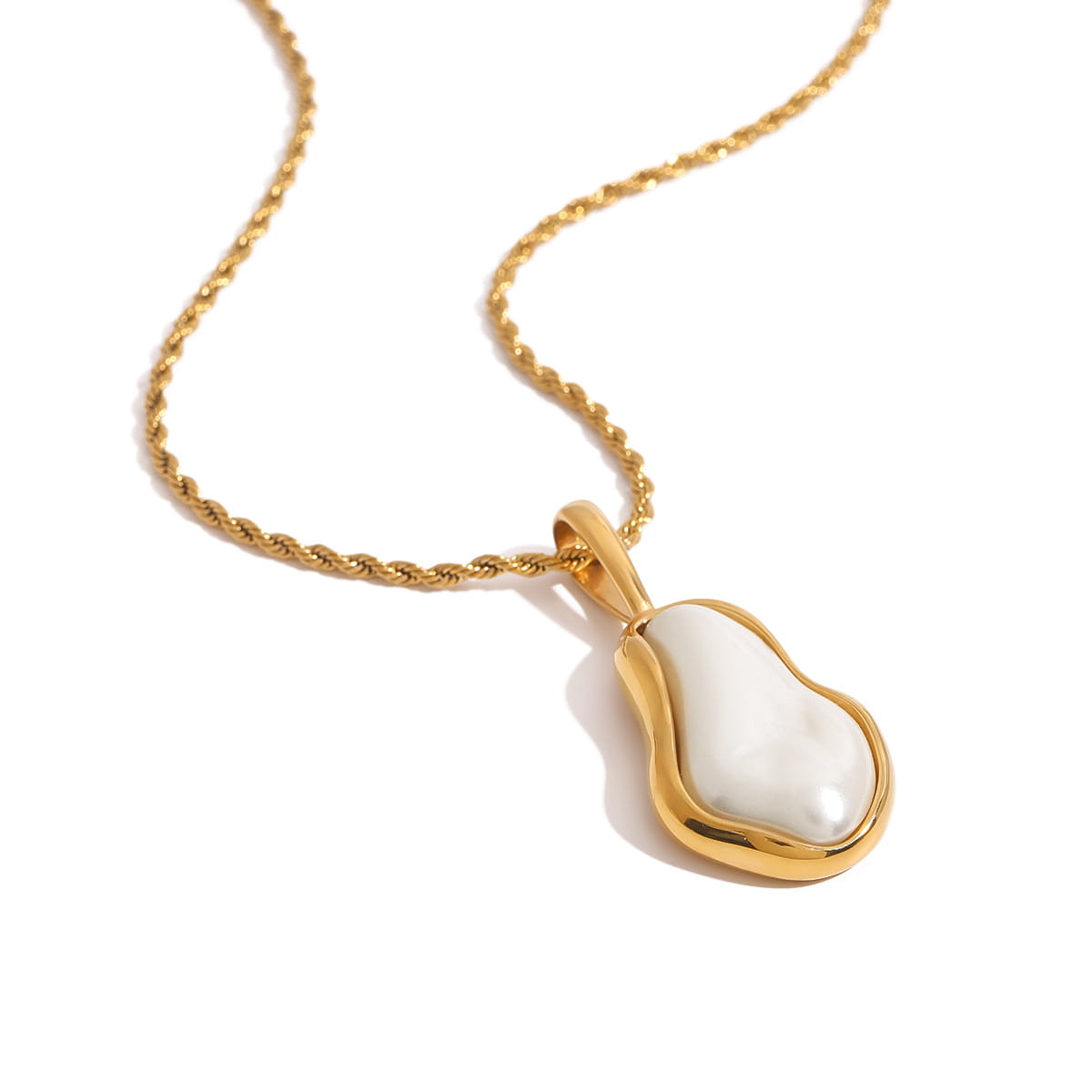 Stainless Steel Pearl Necklace Female Niche