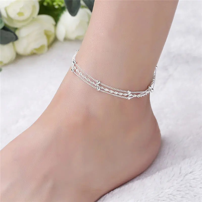 925 Sterling Silver Women Anklet Bracelet - Norellé