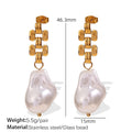 Women's 18K Gold French Style Temperament Vintage Chain Titanium Steel Earrings - Norellé
