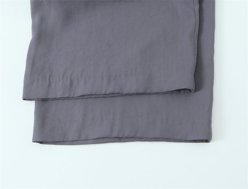 With Belt Paper Bag Type Draping Casual Trousers