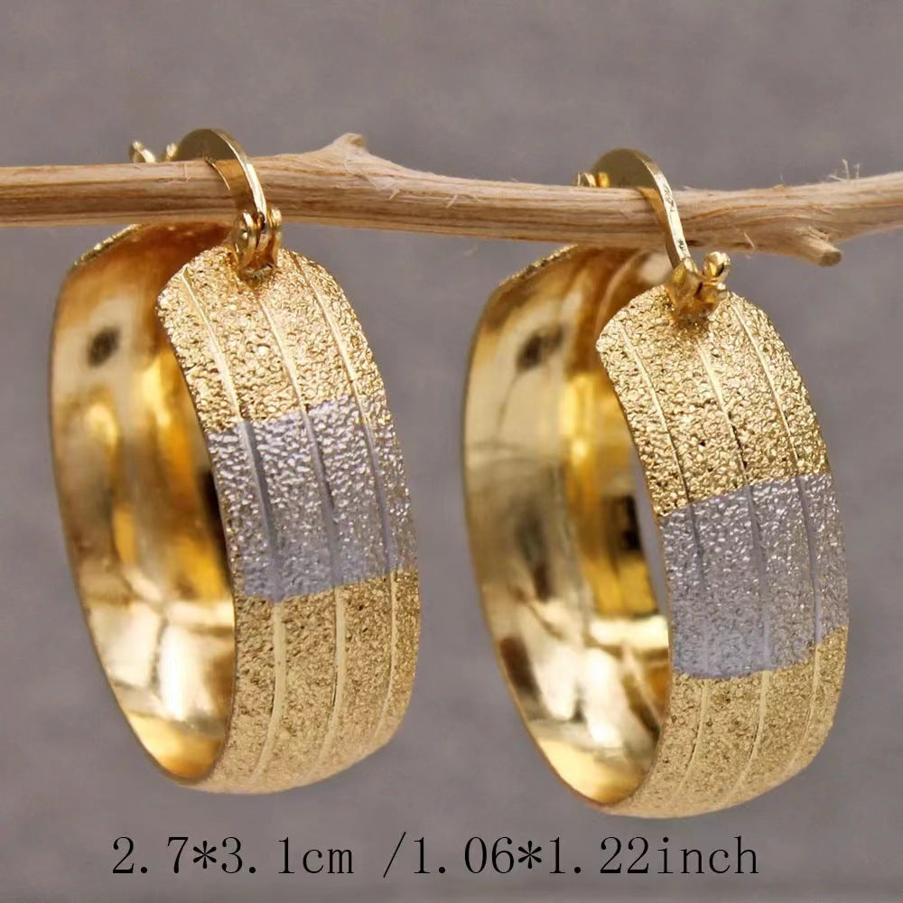Copper Material Graceful Personality Simple Earrings - Norellé