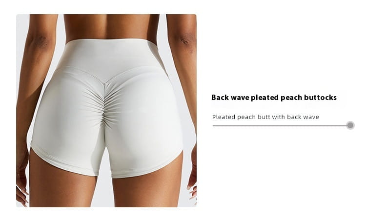 Peach Hip Raise Yoga Shorts For Women High Waist