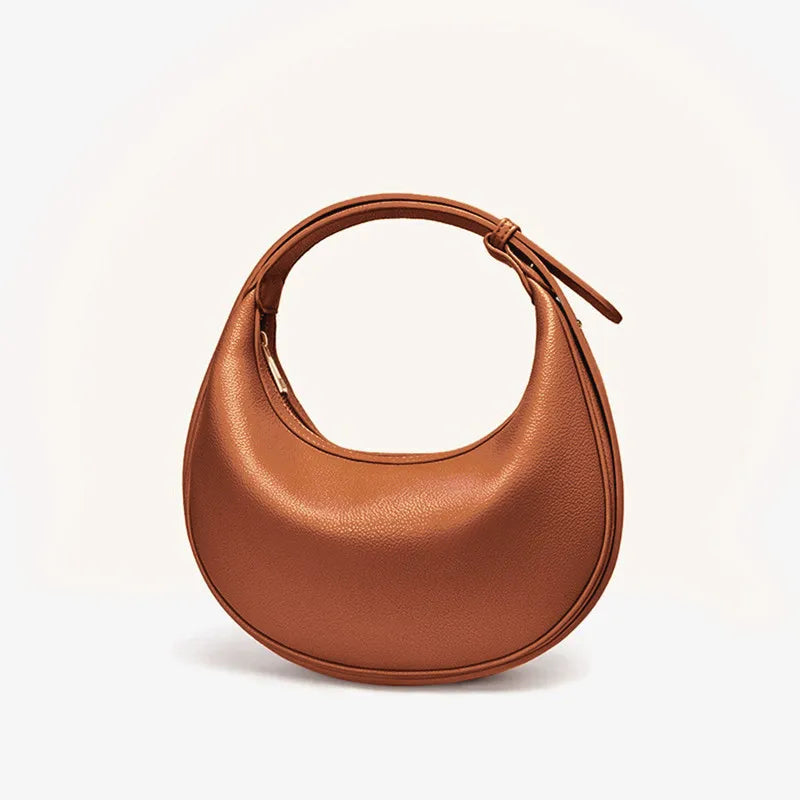 Adjustable Half-Moon Handbag - Brown Sugar