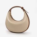 Adjustable Half-Moon Handbag - camel