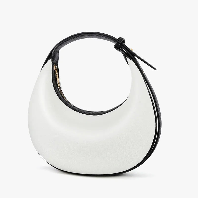 Adjustable Half-Moon Handbag - Ivory