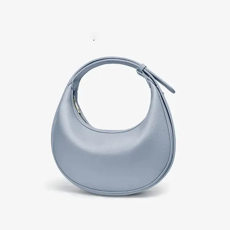 Adjustable Half-Moon Handbag - SKY BLUE