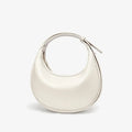 Adjustable Half-Moon Handbag - WHITE
