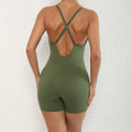 Adjustable Shoulder Strap Hollow Sports Women’s Yoga Jumpsuits - Army Green / L - Other