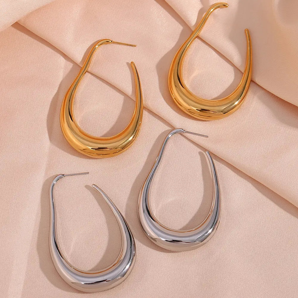 Fashion Simple Stainless Steel Earrings