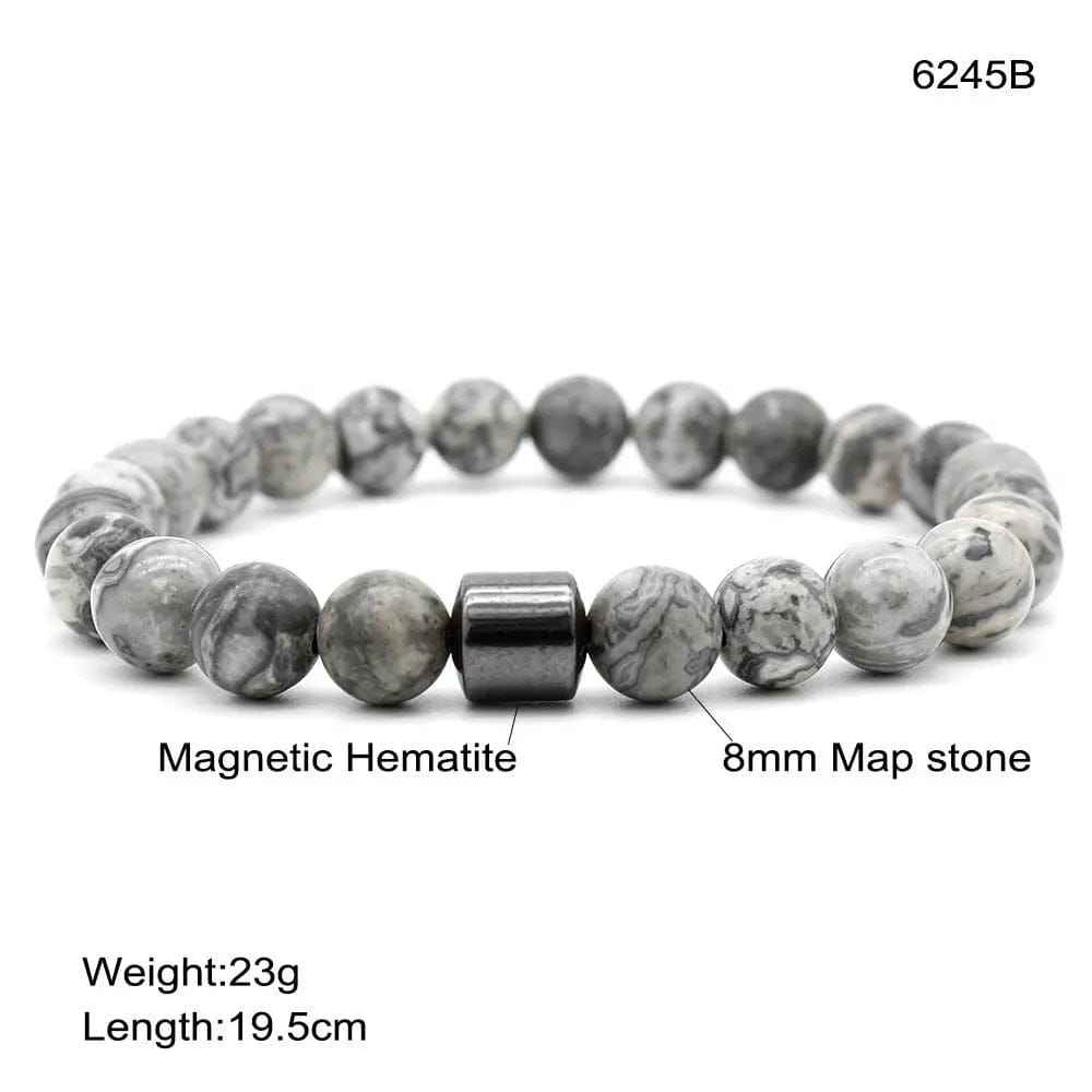 Black Stone Tiger Eye Bead Bracelet - Norellé