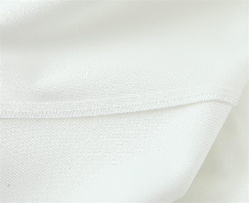 American Slim Fit Slimming Contrast Color White Stitching Dress