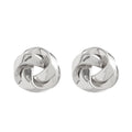 All-match Twisted Alloy Stud Earrings For Women - Silver - electronic accessories