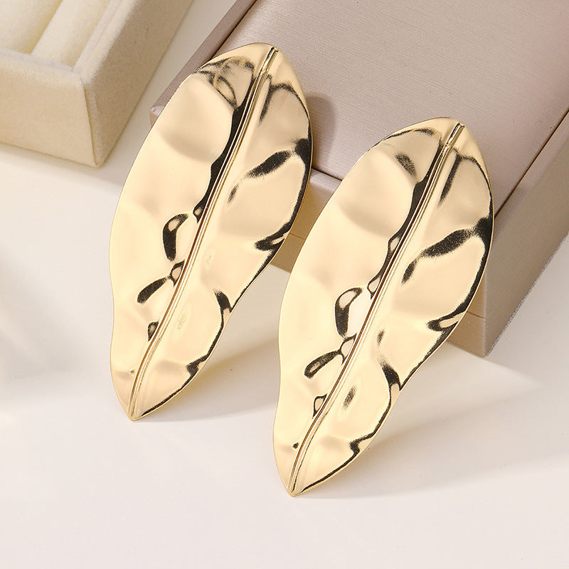 Alloy Leaf Earrings - E2344 - electronic accessories