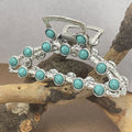 Artistic Retro Turquoise Classic Women’s Back Head Hair Claw - electronic accessories