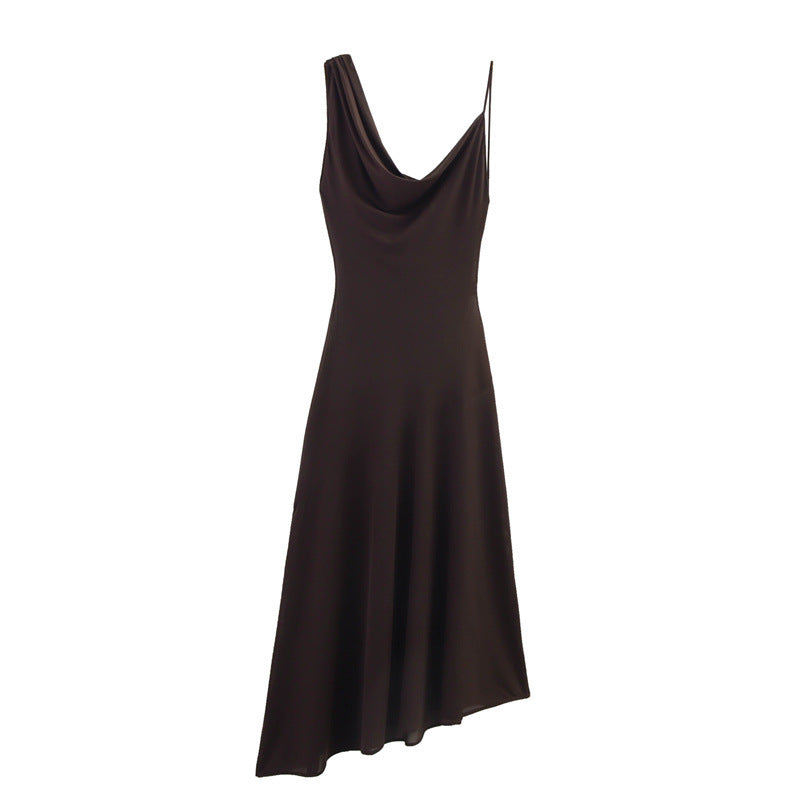 Asymmetric Long Sleeveless Dress - Other