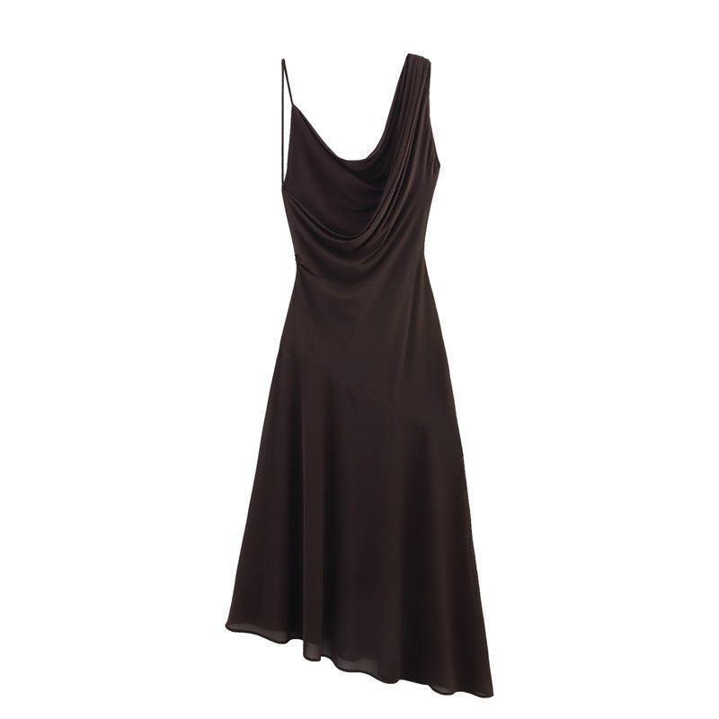 Asymmetric Long Sleeveless Dress - Other