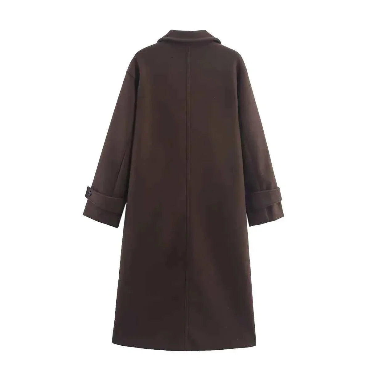 Autumn Winter Soft Loose Lapel Long-sleeved Woolen Coat Jacket