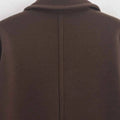 Autumn Winter Soft Loose Lapel Long-sleeved Woolen Coat Jacket