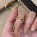 Mid-ancient Fashion Flower Ring Female S925 Sterling Silver Retro - Norellé