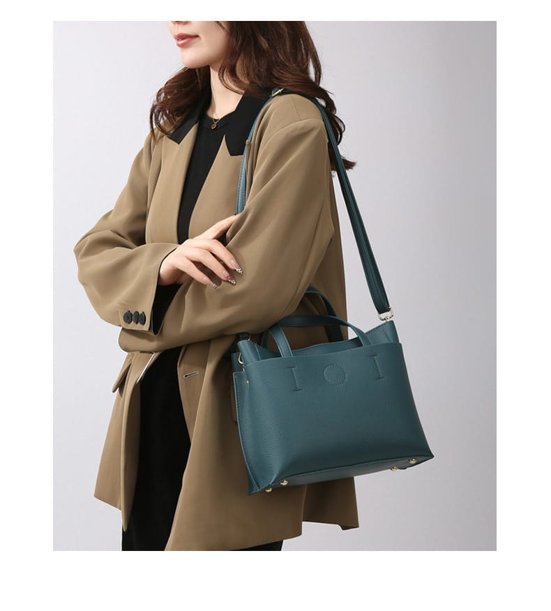 Tote Bag Large Capacity Multi-compartment Soft Surface Messenger