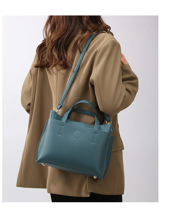 Tote Bag Large Capacity Multi-compartment Soft Surface Messenger