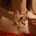 Michelle Fruit Charm Gold Necklace - Norellé