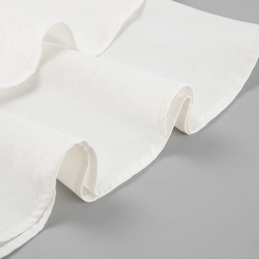 Cotton And Linen V-neck Backless Lace-up Top High Waist Casual Trousers Suit