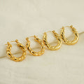 Titanium Steel Round Twist Stud Earrings High Sense - Norellé