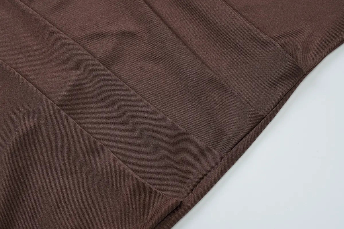 Women’s Fashion Slim Fit Sloping Shoulder Dress