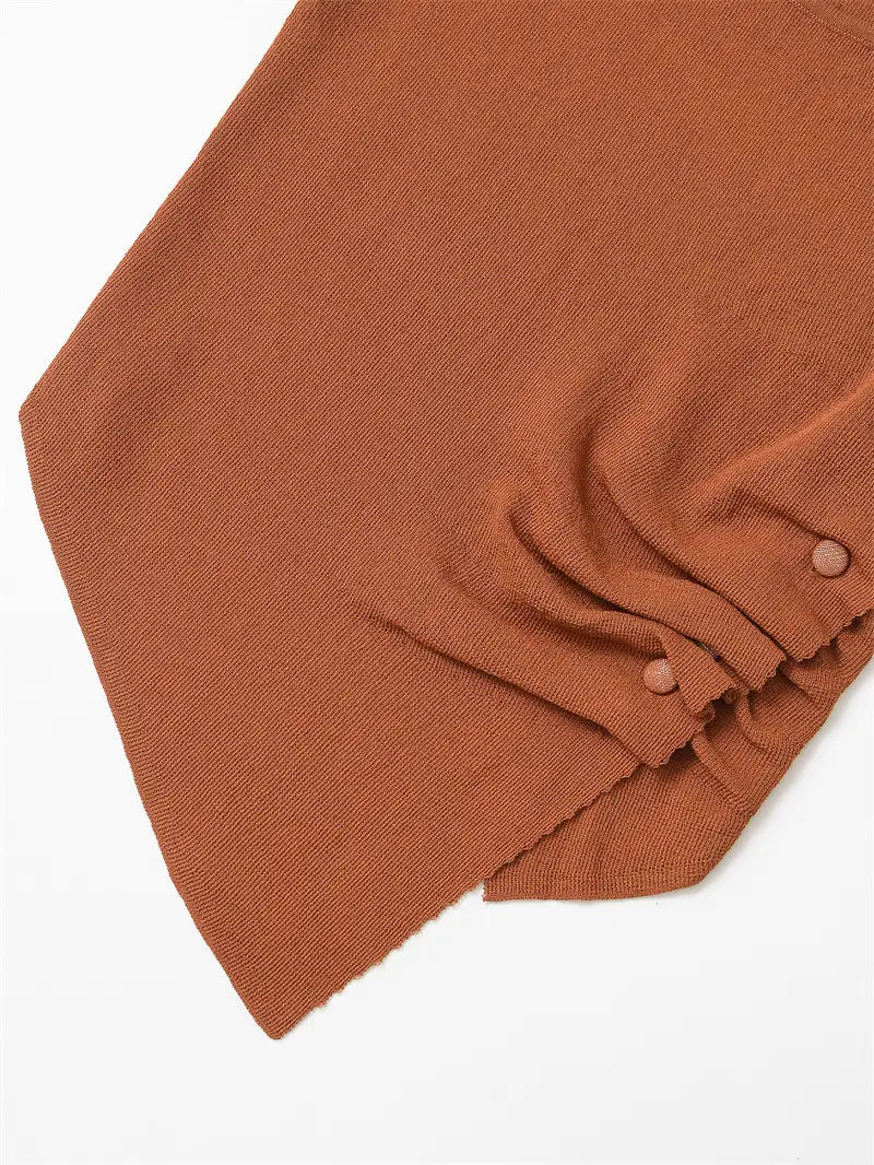 Classic Slim-fit Sleeveless Asymmetric Sweater