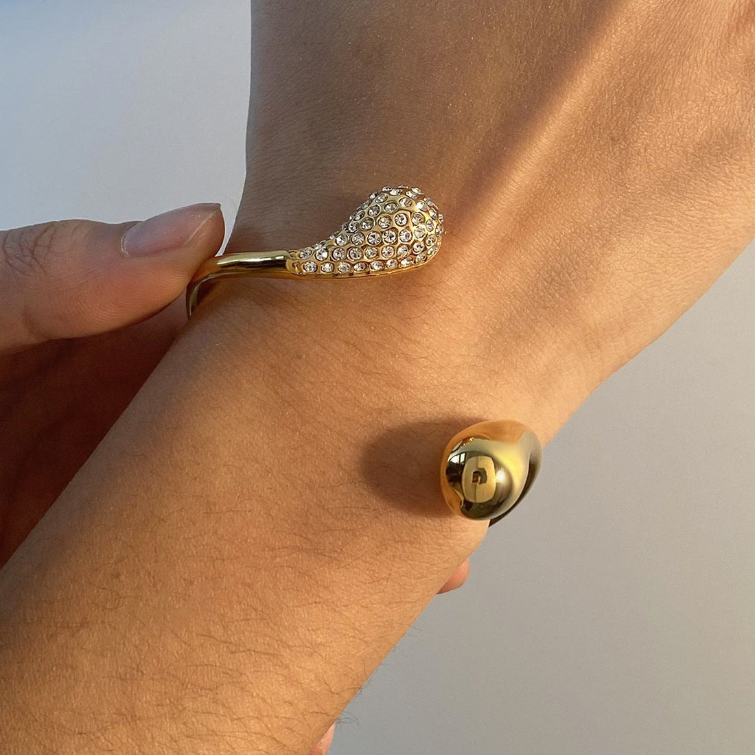 Titanium Steel Bracelet With Diamond Water Drop Does Not Fade - Norellé