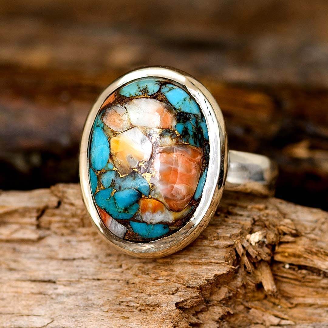 Oval Color Turquoise Ring Copper Niche - Norellé