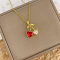 Women's Cherry Necklace Does Not Fade High-end Pendant Versatile Clavicle Chain - Norellé