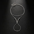 Women's V-finger Simple Copper Bracelet Silver Double-layer Bracelet - Norellé