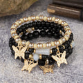 Multi-layer Wooden Bead Beaded Bracelet Elastic Bracelet Alluno