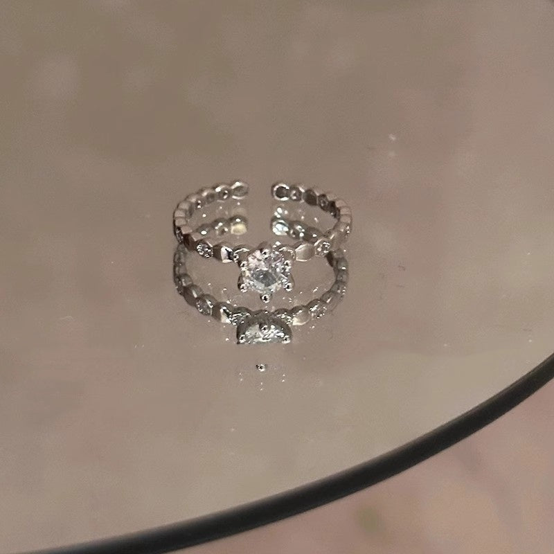 Korean Style Hot Refined And Simple Zircon Ring - Norellé