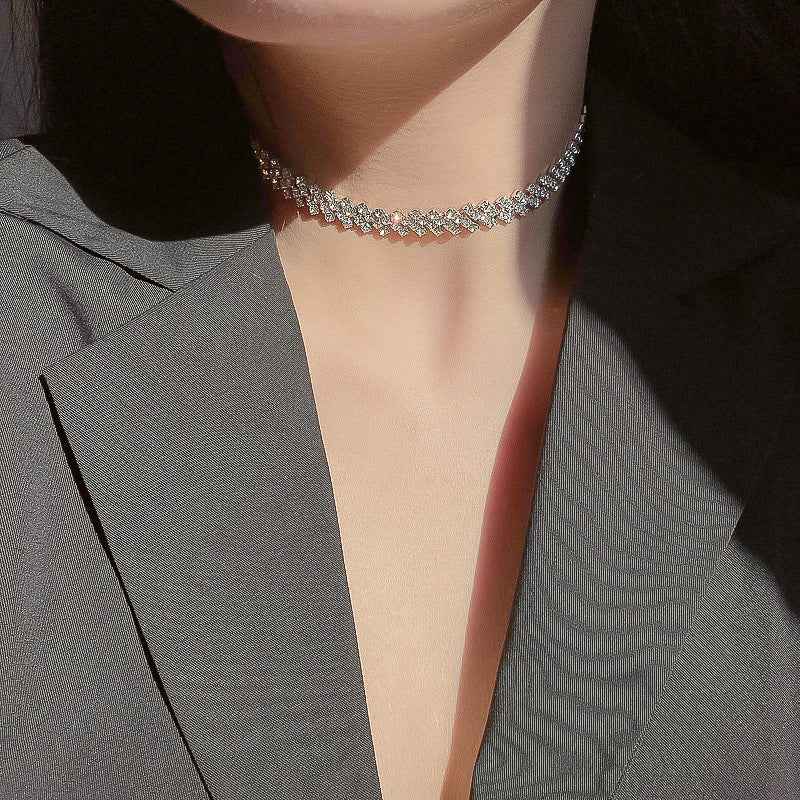 Full Rhinestone Necklace Necklace Clavicle Chain Necklace Fashion Necklace - Norellé