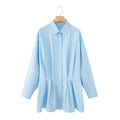 Wide Pleated Design Shirt Short Dress - Norellé